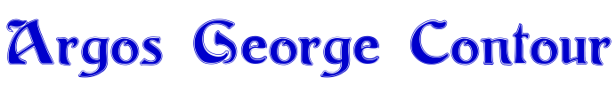 Argos George Contour police de caractère